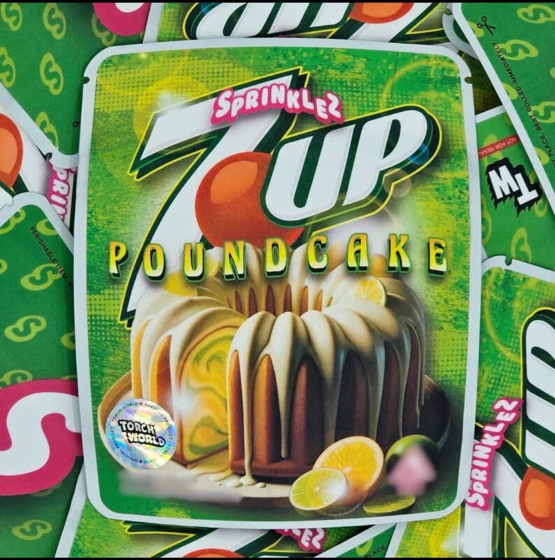 7up Pound Cake is an Indica-dominant hybrid strain created by crossing the delicious Sunset Sherbet with another indica-heavy hybrid strain.
